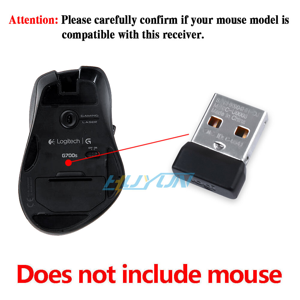 USB Dongle Signal Receiver Adapter for Logitech G700/G700s Wireless Gaming Mouse