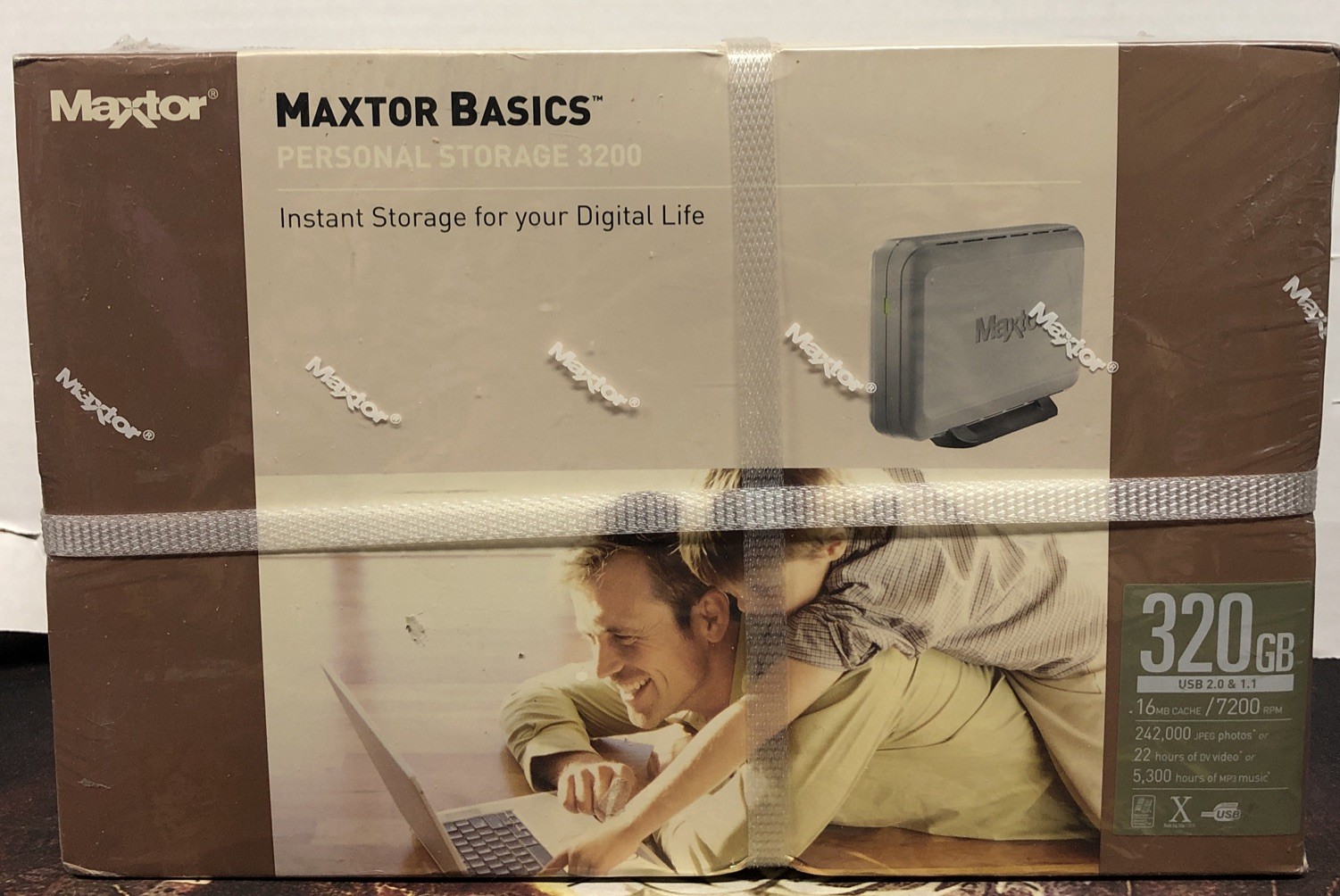 MAXTOR Personal Storage 3200 External Hard Drive 320GB 7200 RPM Digital Life NIB