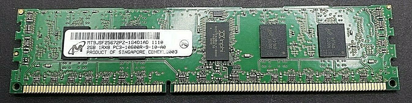 2GB Server Memory RAM - Micron MT9JSF25672PZ-1G4D1AD PC3-10600R-9-10-A0 