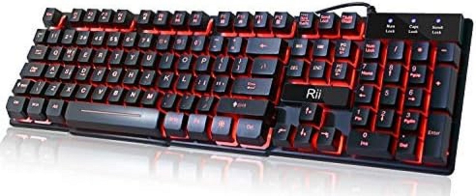Large Print Letters Computer Keyboard LED Lighted White Backlit Full Size Key