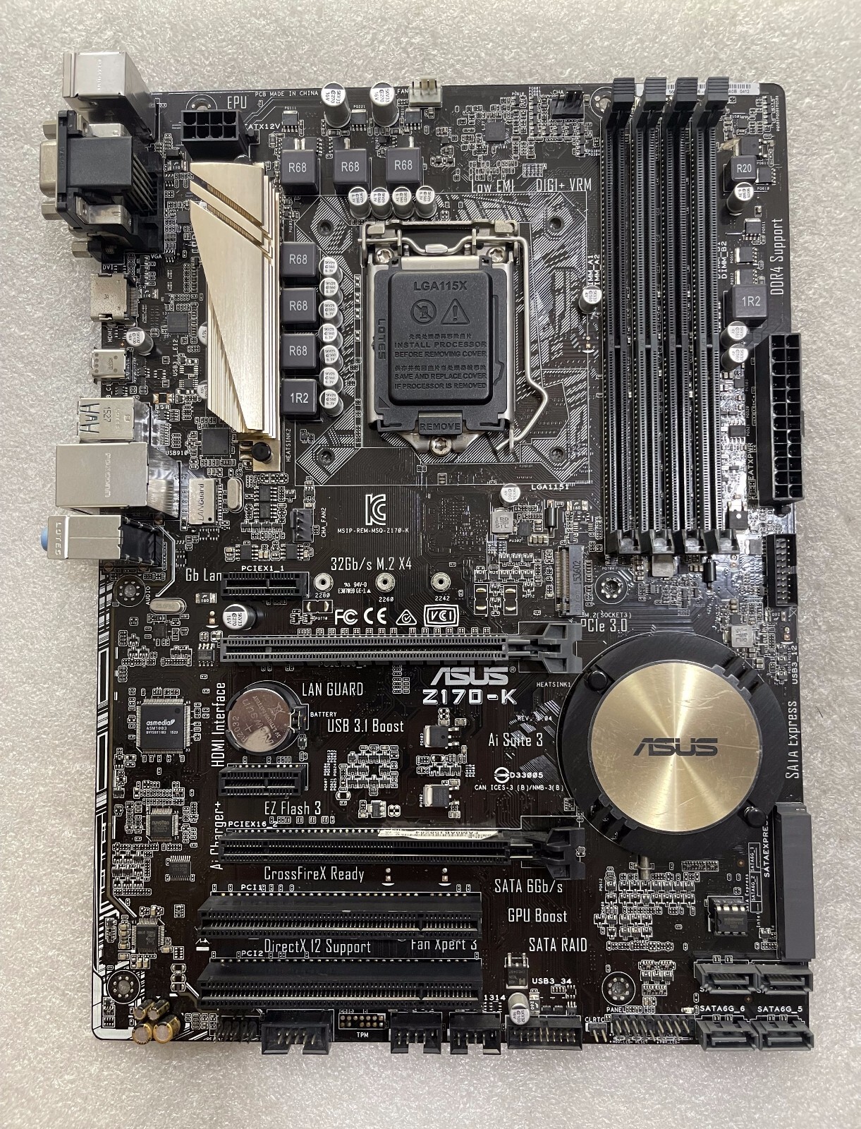 ASUS Z170-K Motherboard Chipset Intel Z170 LGA1151 DDR4 DVI HDMI VGA