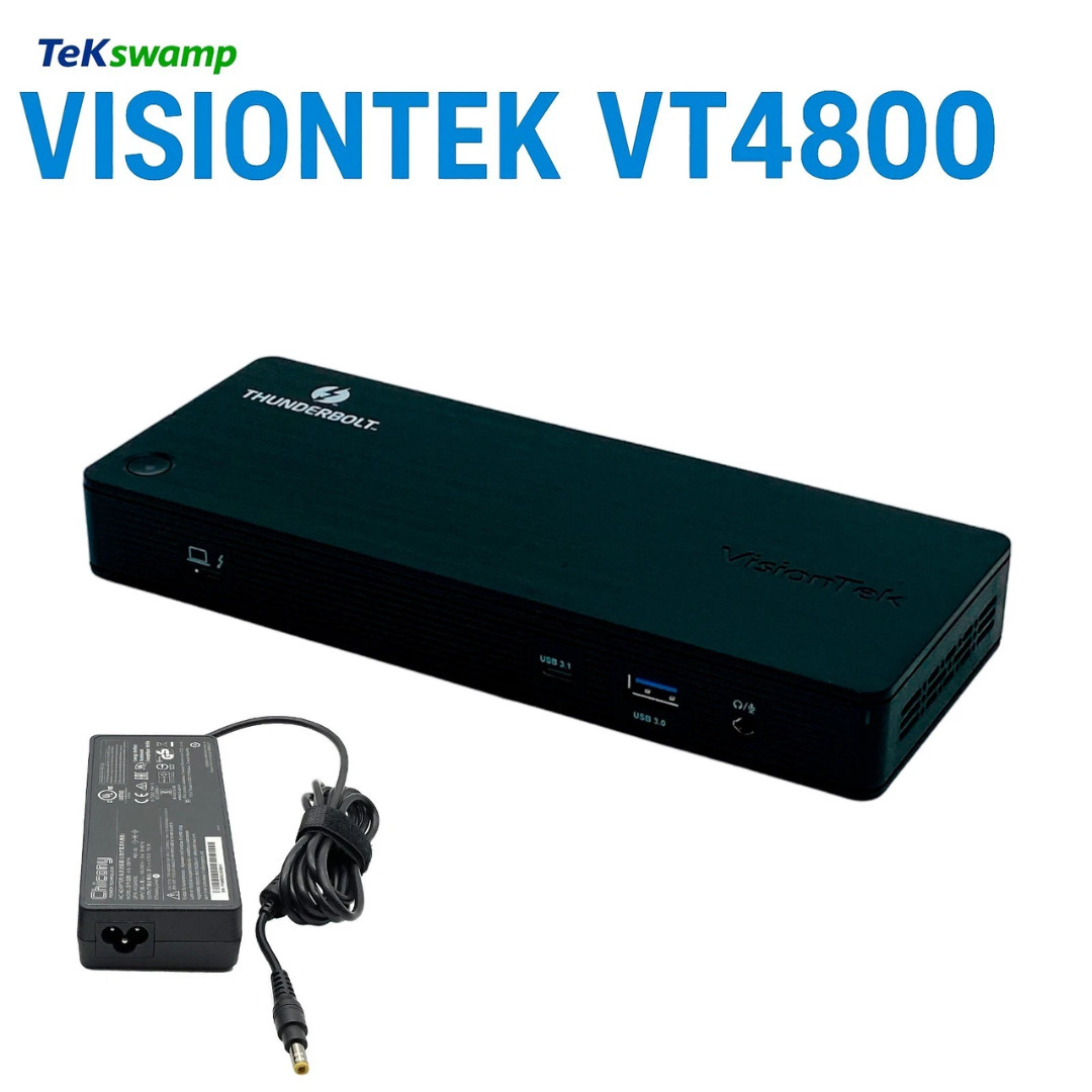 Genuine VisionTek VT4800 Thunderbolt 3 Dock Station Dual DP with 130W Adapter