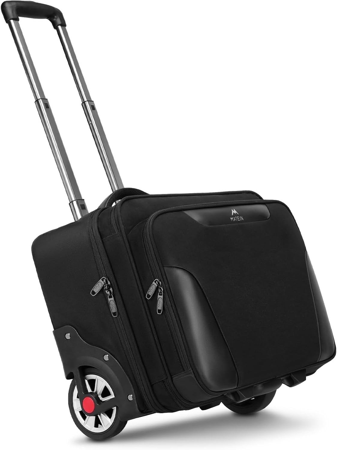 Rolling Briefcase for Men, Large Rolling Laptop Bag with Big Wheels Fits 17.3 In