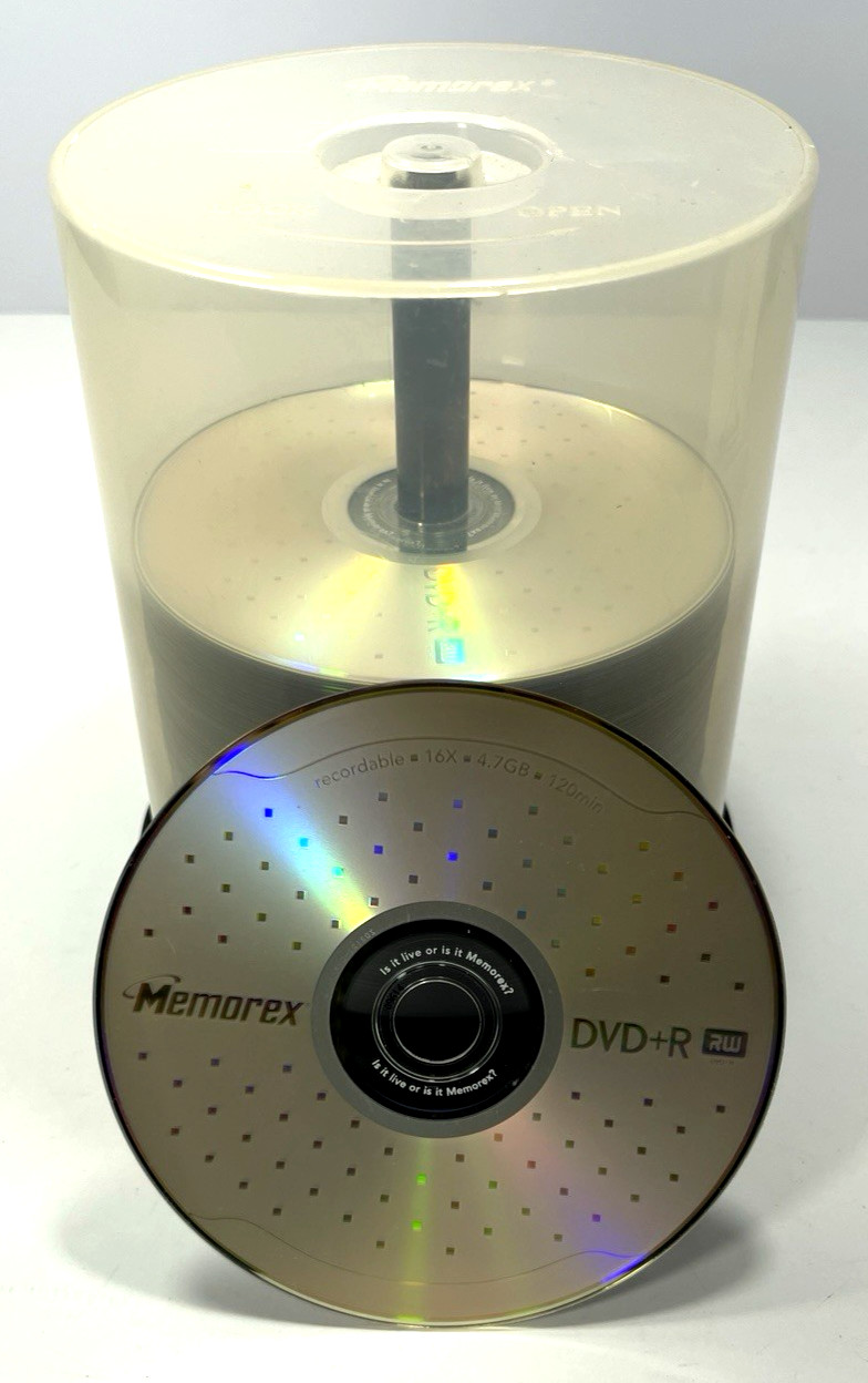 Memorex DVD+R 16x 4.7GB 120 Min. 68 Pack disks unused new open box
