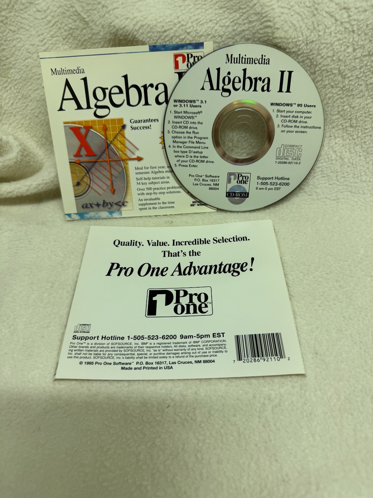 Pro One Multimedia Algebra II - USED CD & JEWEL CASE INSERTS IN VG CONDITION