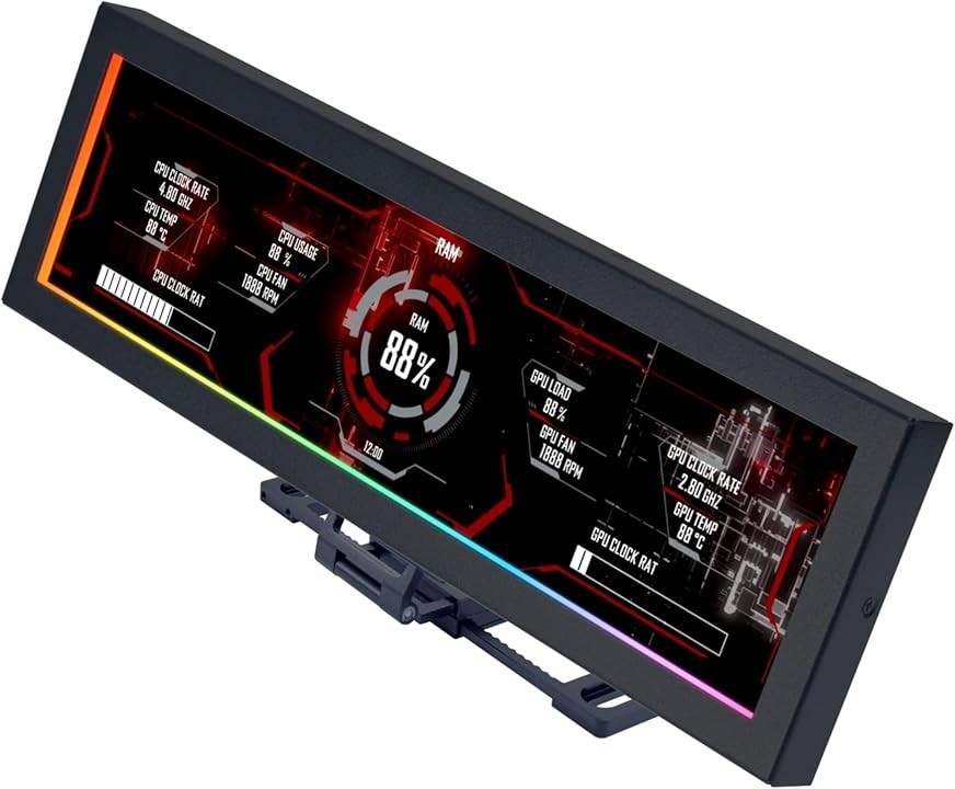 Lian Li 8.8 Universal Screen  Adjustable Mount ARGB Lighting Temp Display/