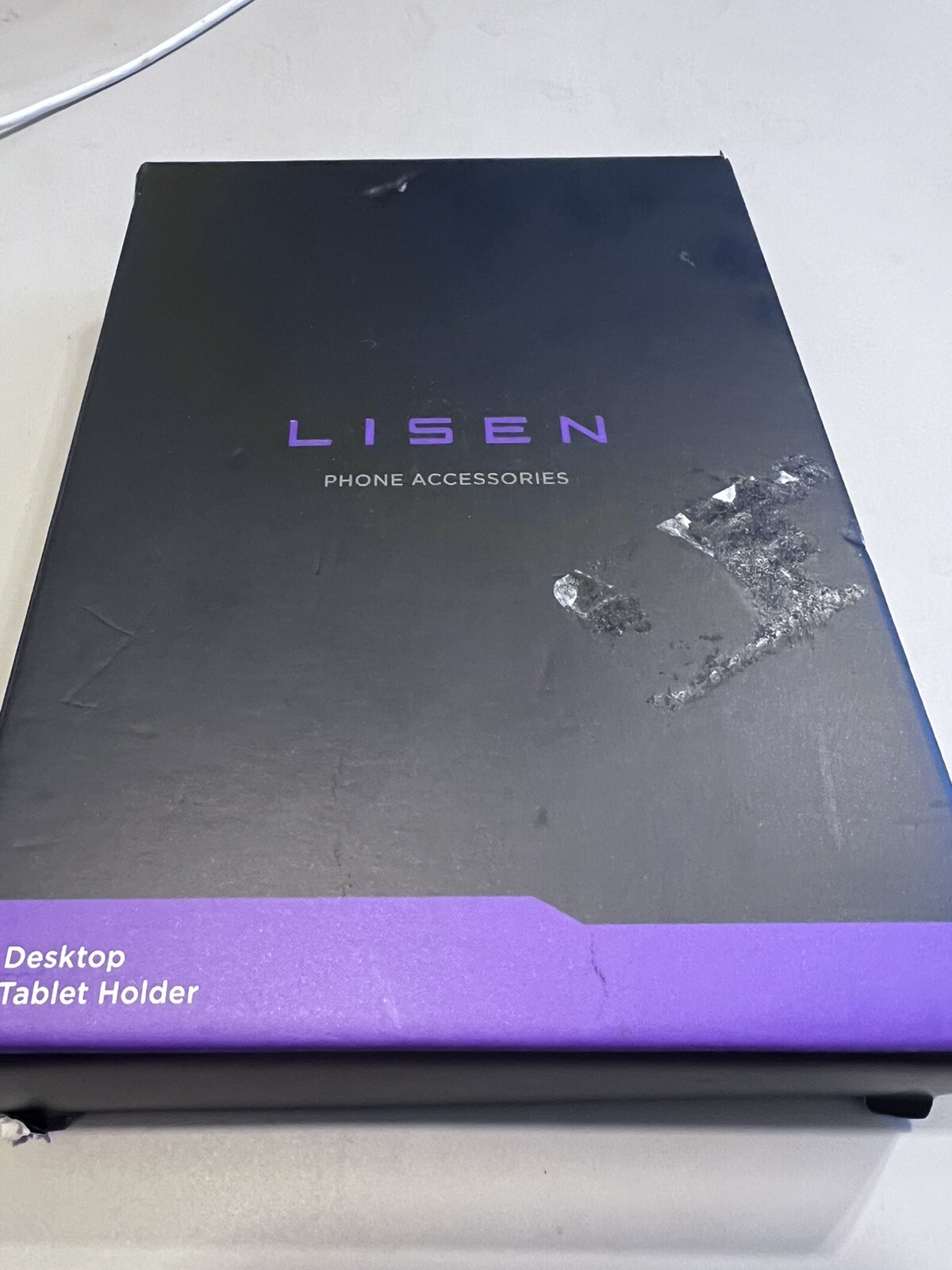 LISEN Black Desktop Tablet Holder Stand Adjustable Foldable Portable