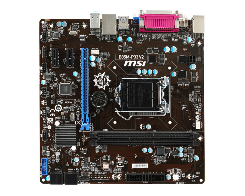 FOR MSI B85M-P33 V2 Motherboard Supports 4590K DDR3 32G VGA+DVI Tested OK