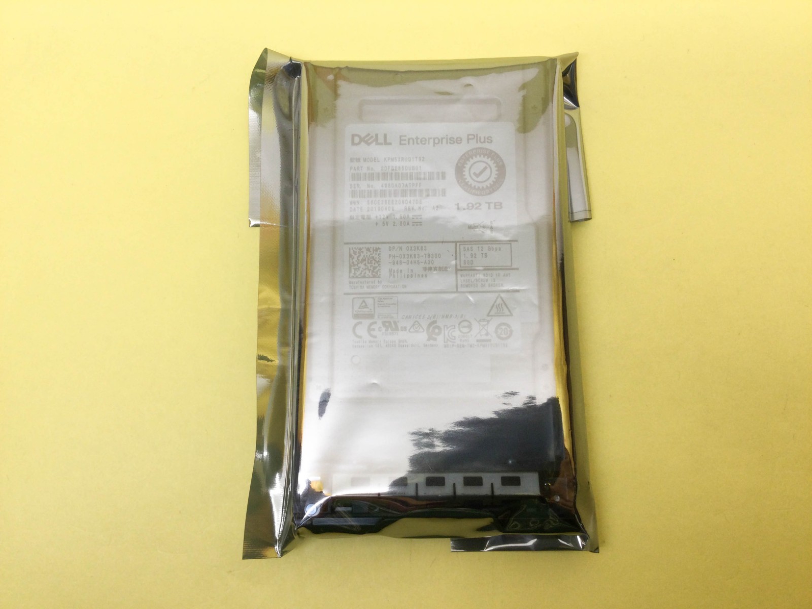 X3K83 Dell Compellent 1.92TB SAS 12Gb/s Read Intensive 2.5 SSD KPM5XRUG1T92 New
