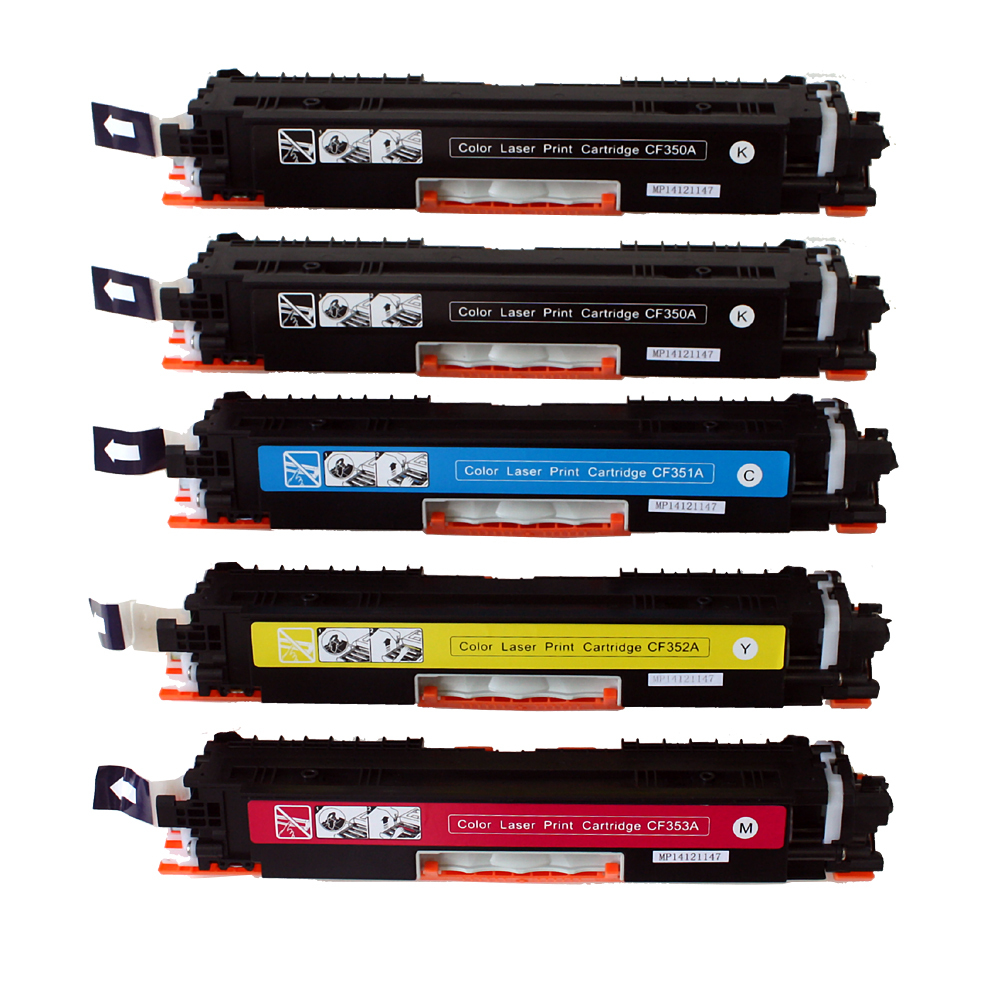 5PK 130A CF350A CF351A CF352A CF353A Combo Compatible Toner For HP ColorLaserJet
