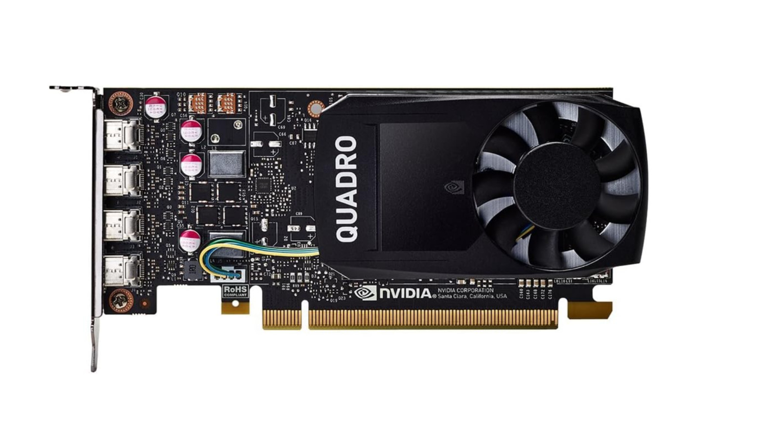 Gaming NVIDIA Quadro P1000 4GB GDDR5 GPU Low Profile Bracket 4x MINI Displayport