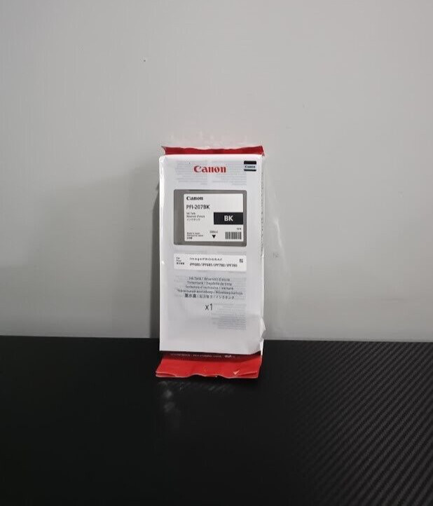 Canon PFI-207BK Black Ink Tank Exp 2018/12