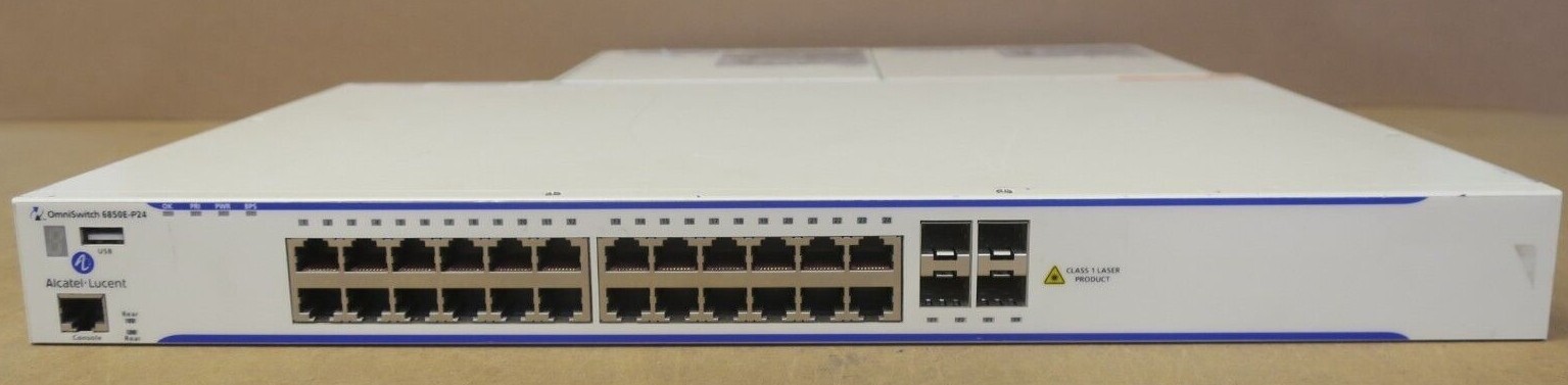 Alcatel-Lucent OmniSwitch OS6850E-P24 20x 1GbE +4x RJ45/SFP 1U PoE Switch +Stack