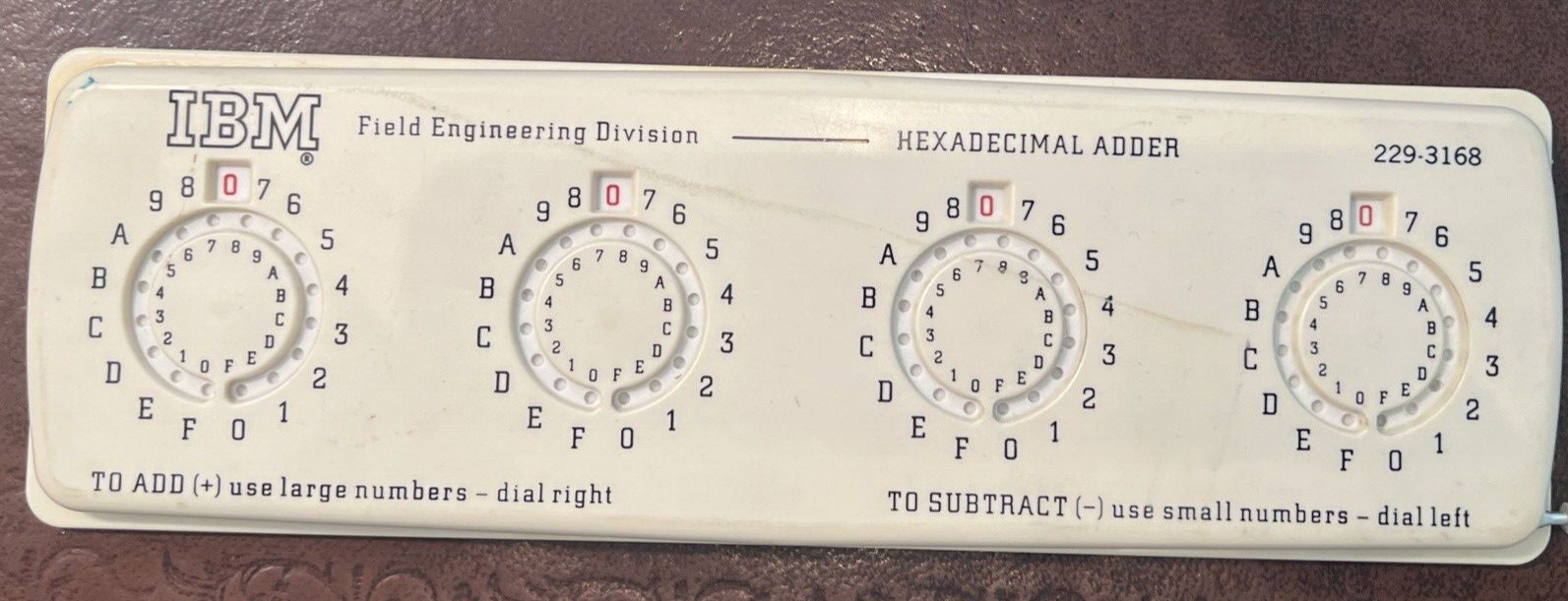 Vintage IBM Hexadecimal Adder (Field Engineering Division)  from the late 1960s