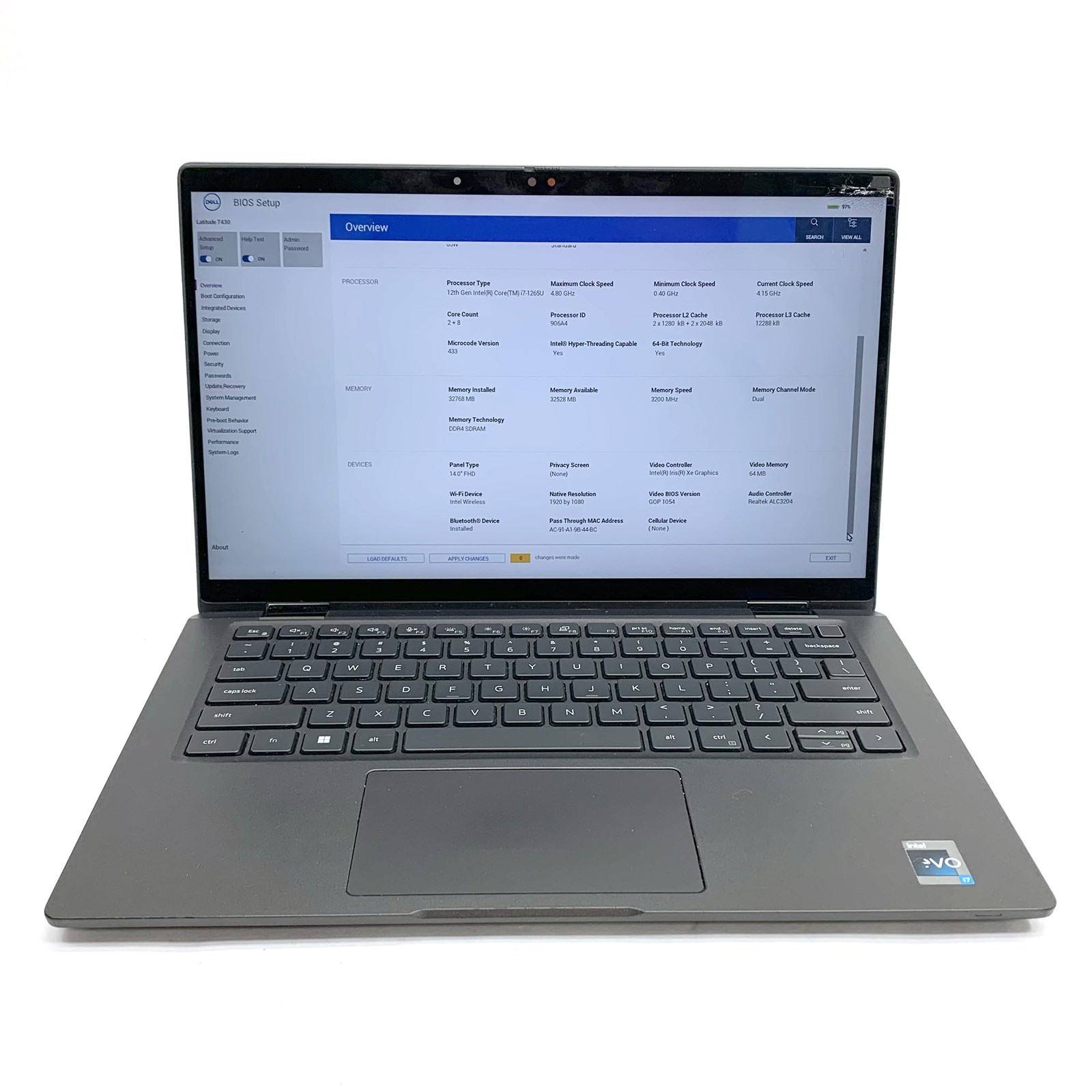 Dell Latitude 7430 14" Touch FHD Intel Core i7-1265U 4.15GHz 32GB No SSD