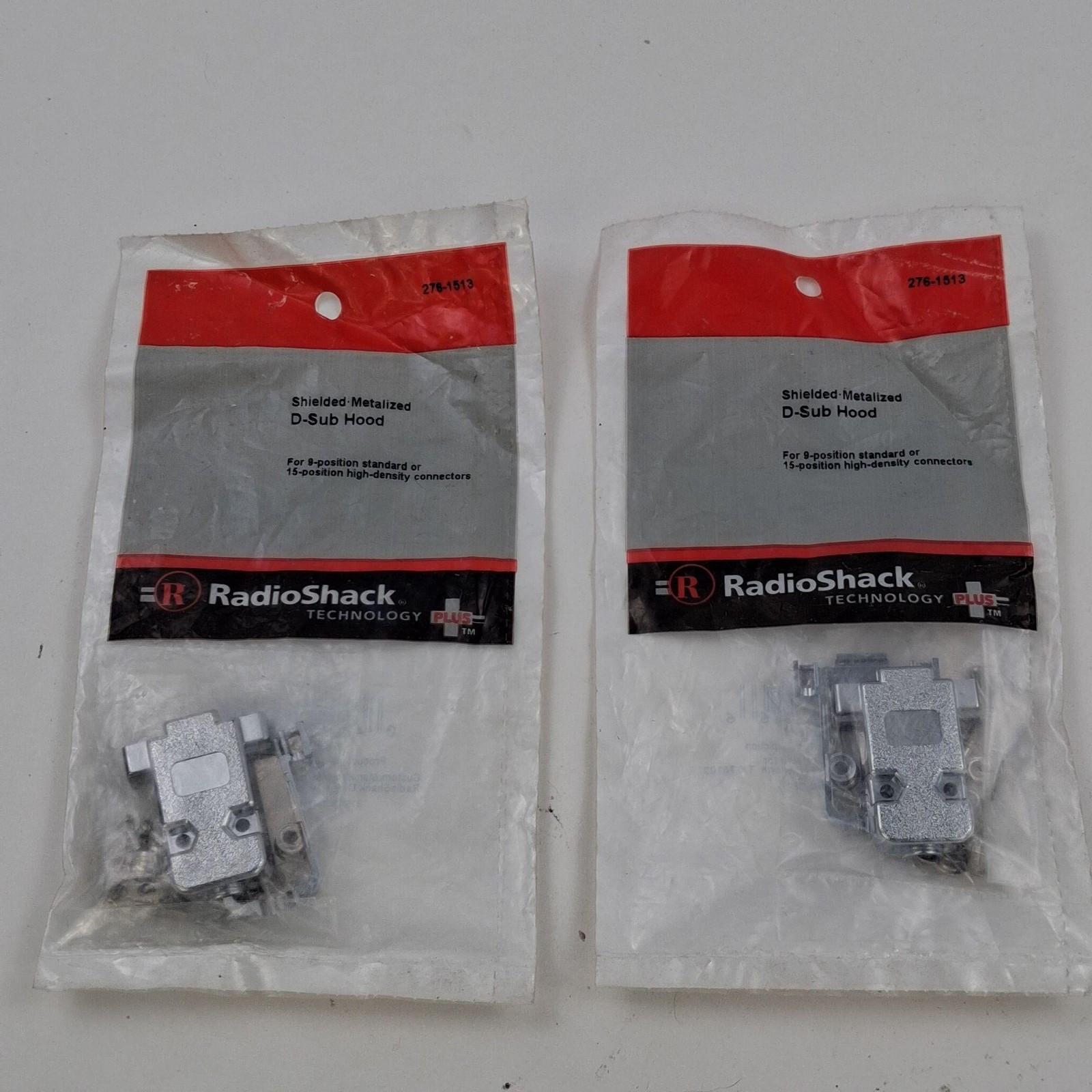 RadioShack Shielded Metalized D-Sub Hood 9/15 Position Connectors Lot Of 2 New