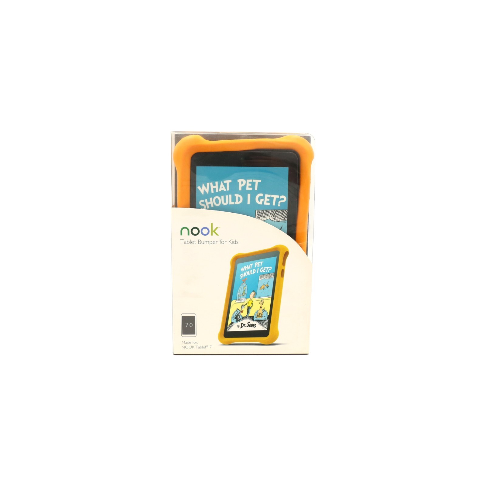 NOOK TABLET BUMPER FOR KIDS' TABLET 7" CITRUS ORANGE COLOR BARNES & NOBLE - NEW