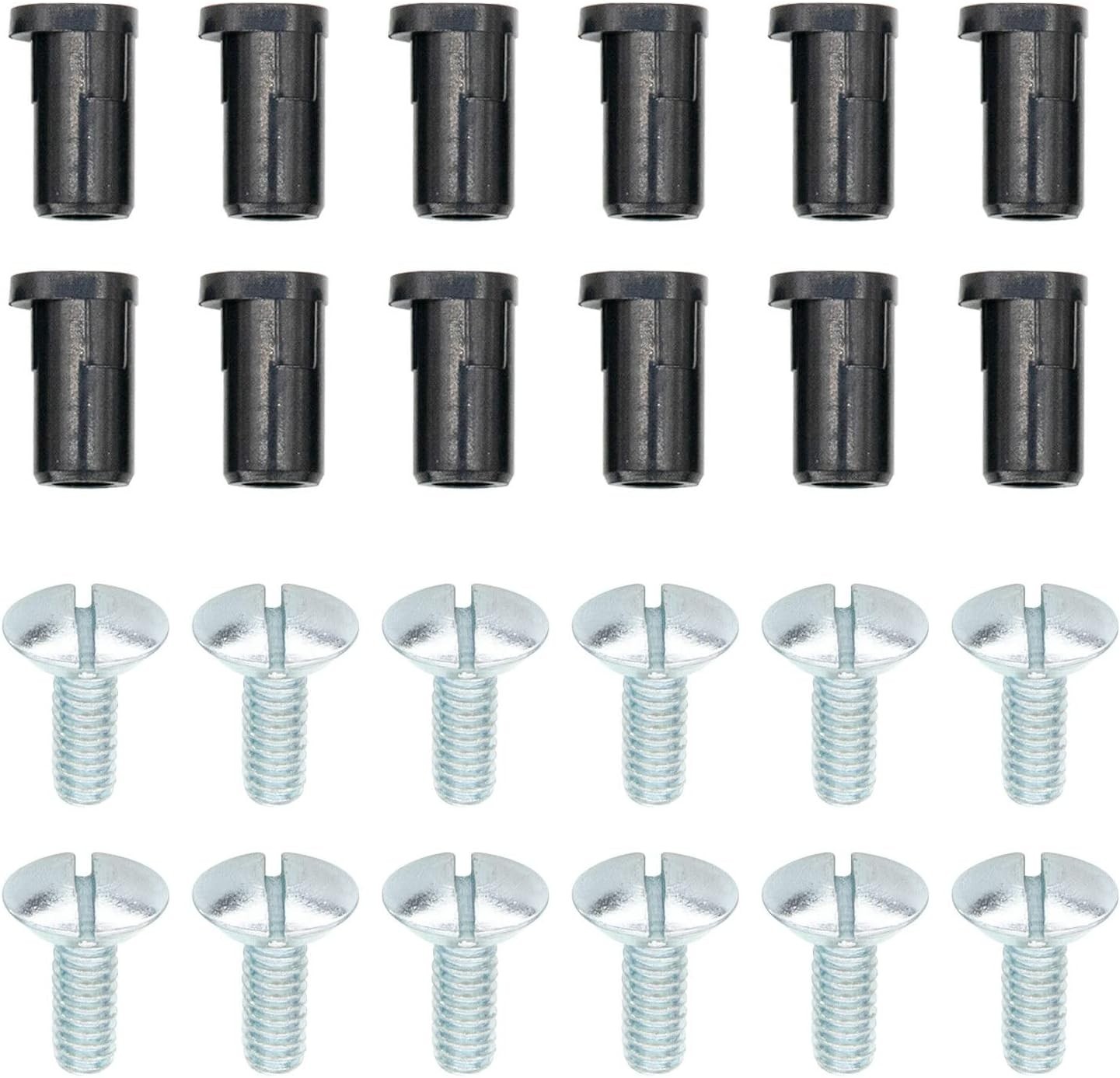 12Pcs Center Caps & 12Pcs Screws Kits Compatible with Bronco F150 Van,560-3026