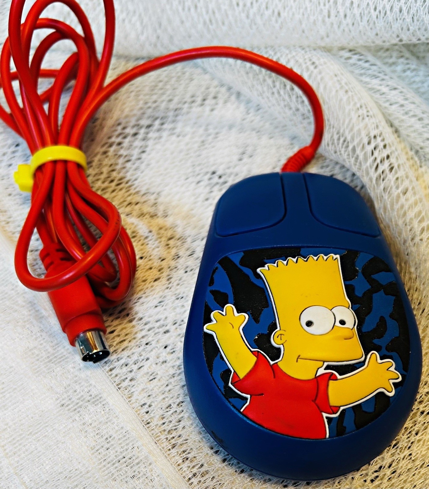 The Simpsons Bart Simpson Wired Optical Mouse Scroll Wheel 400 DPI PS/2 2595
