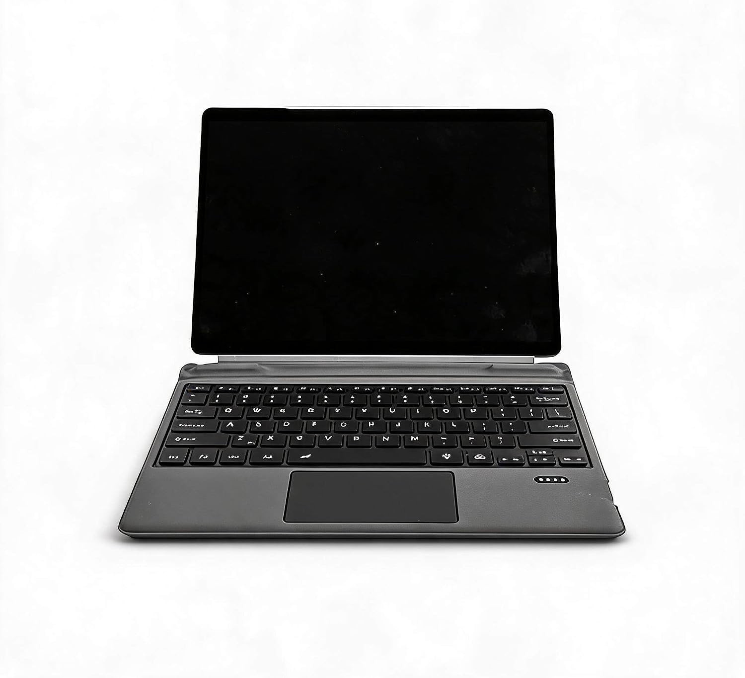 Tablet Backlit Bluetooth Keyboard with Large Touchpad, Magnetic Detachable and R