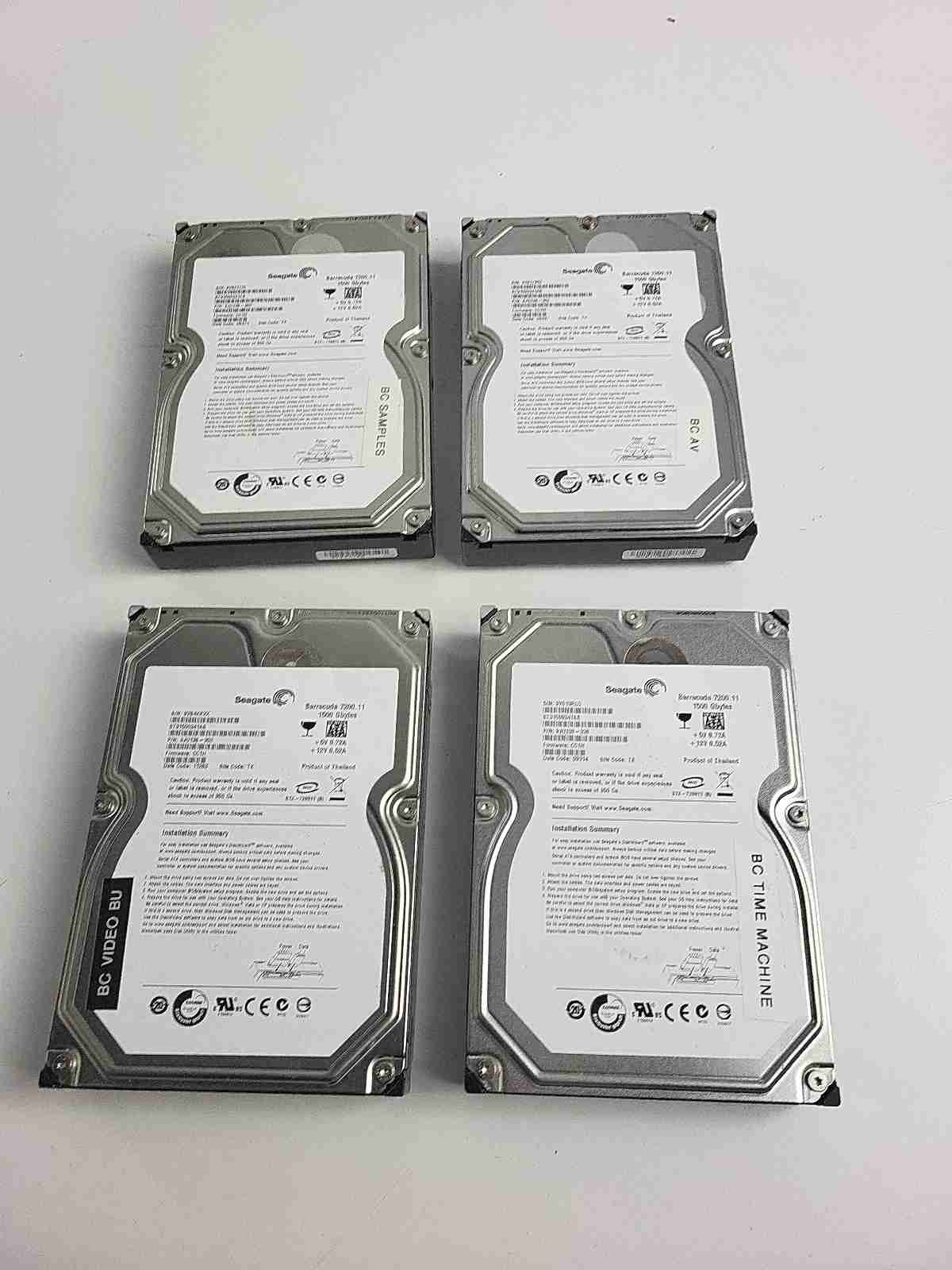 4x Seagate Barracuda 7200.11 ST31500341AS 3.5" SATA Hard Drives