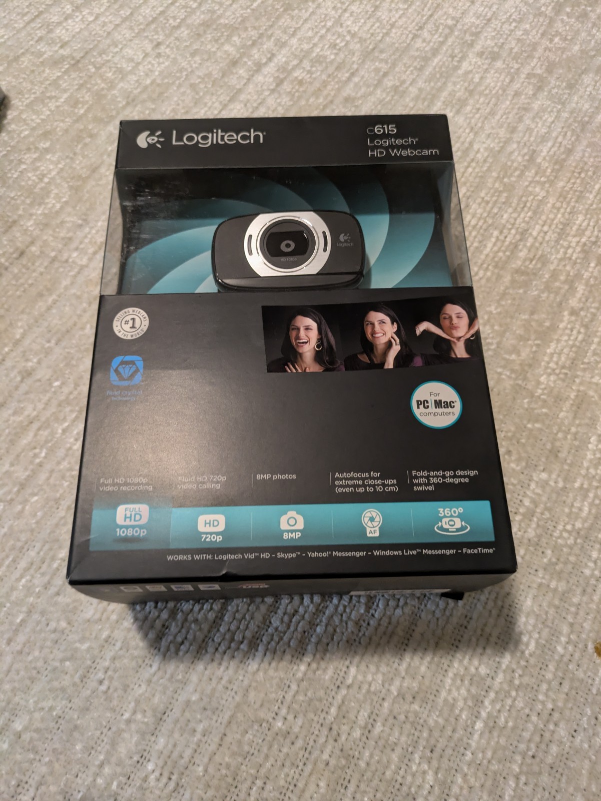 Logitech C615 Web Cam - Black