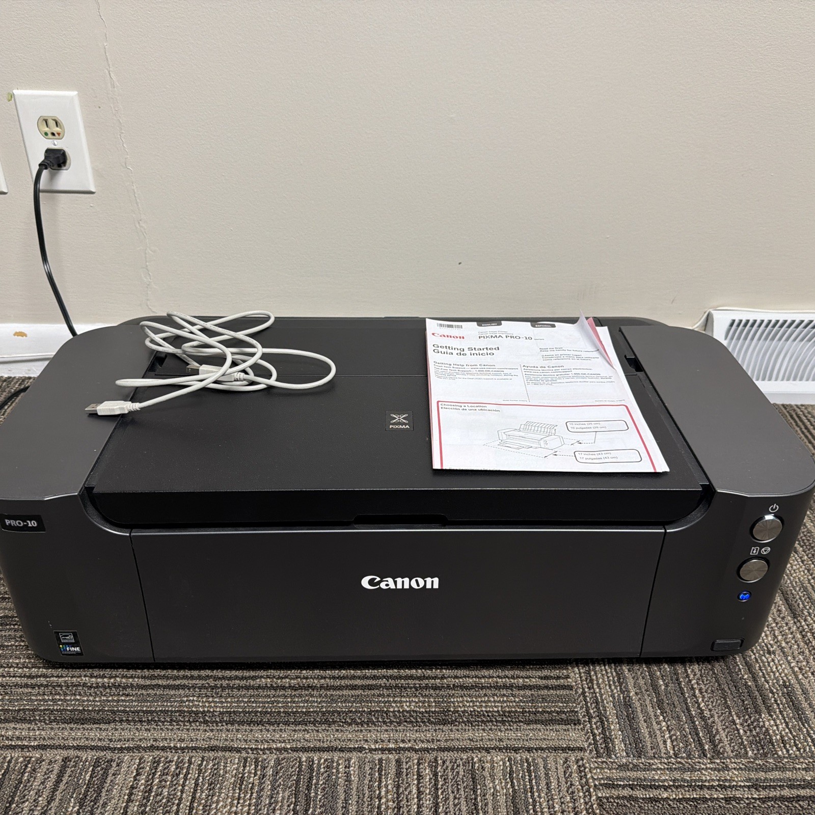 Canon PIXMA PRO-10 Wide Format Photo Printer 13x19 Pigment Ink Wireless Tested