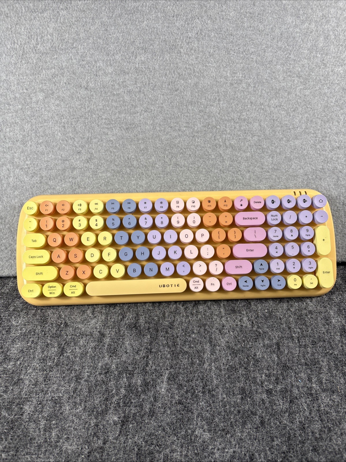 UBOTIE Portable Bluetooth Colorful Computer Keyboards, Wireless Compact Gamer