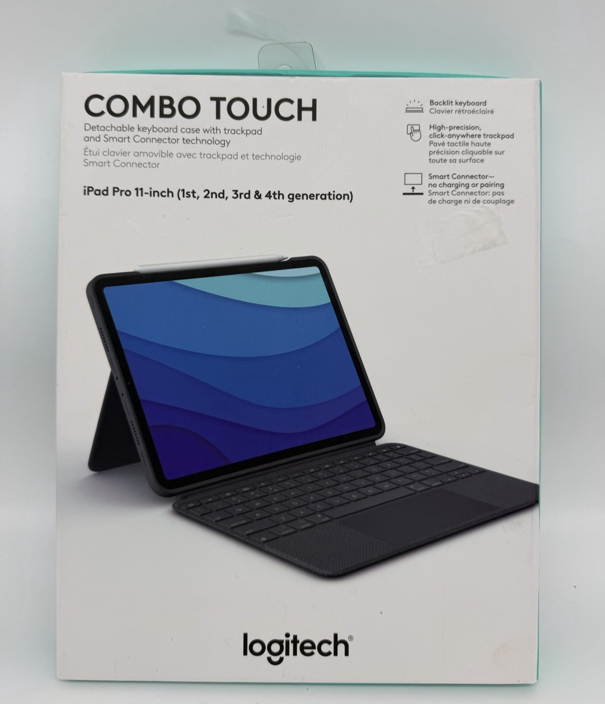 Logitech Combo Touch iPad Pro 11-inch 1st 2nd 3rd 4th Gen Keyboard Case Trackpad