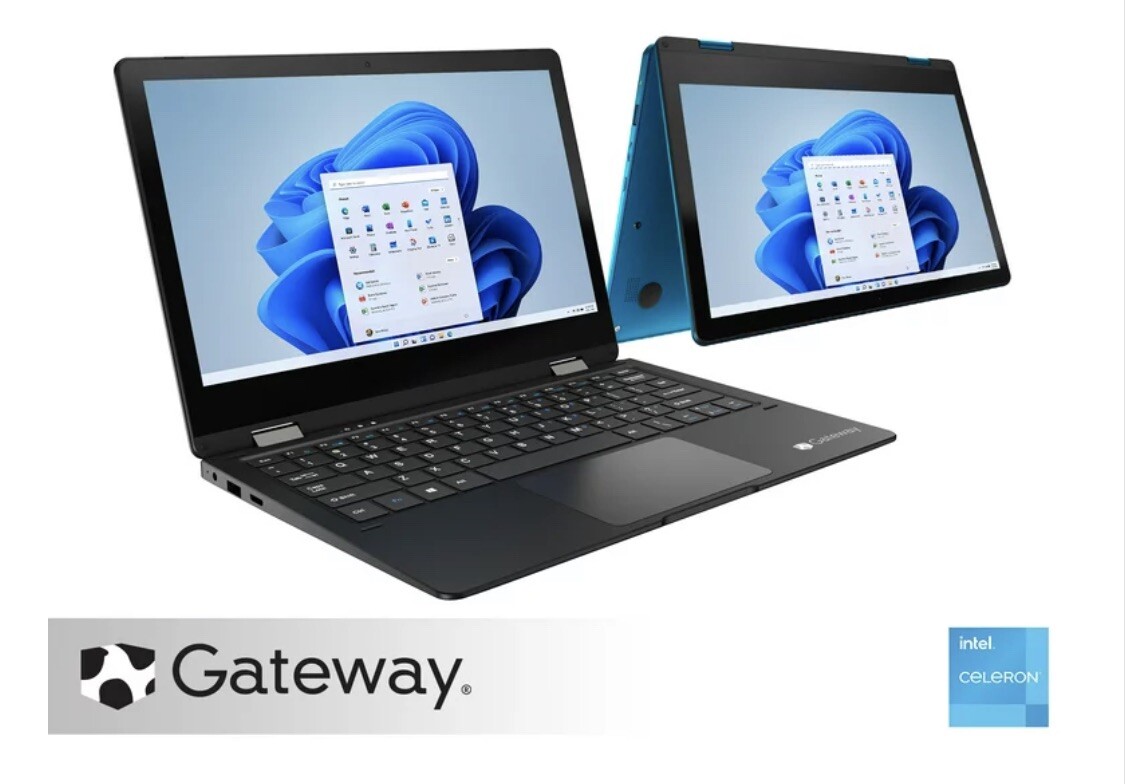 Gateway Notebook 11.6” Touchscreen 2-in-1s Laptop, Intel Celeron N4020, 4GB RAM