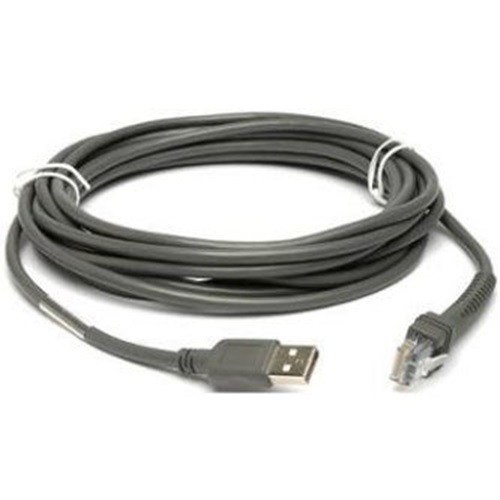 Zebra CBA-U30-S15ZBR 15FT Replacement USB Data Transfer SCANNER Cable Grey Black