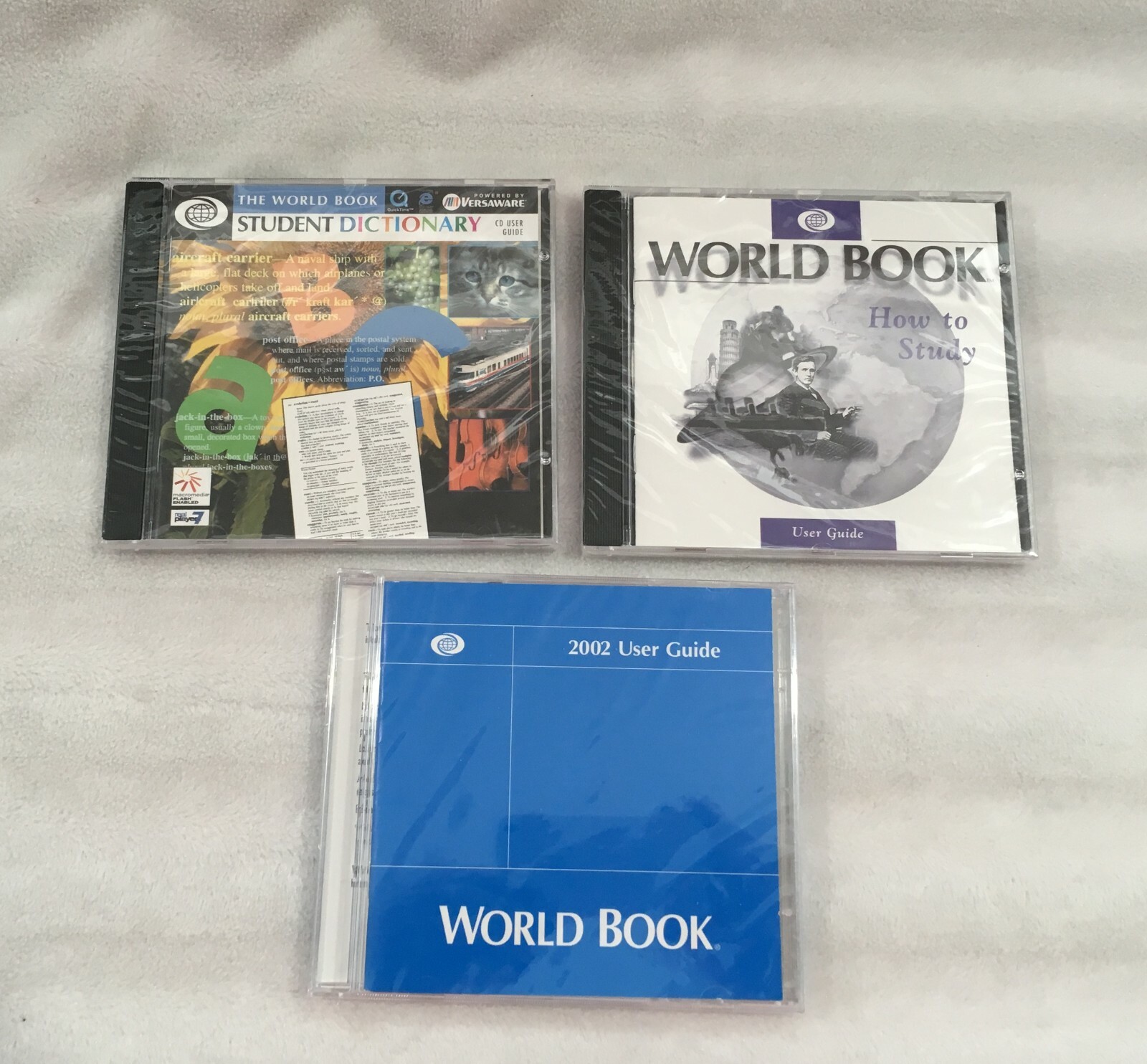 THE WORLD BOOK STUDENT DICTIONARY / HOW TO STUDY / 2002 USER GUIDE / CD ROM NEW