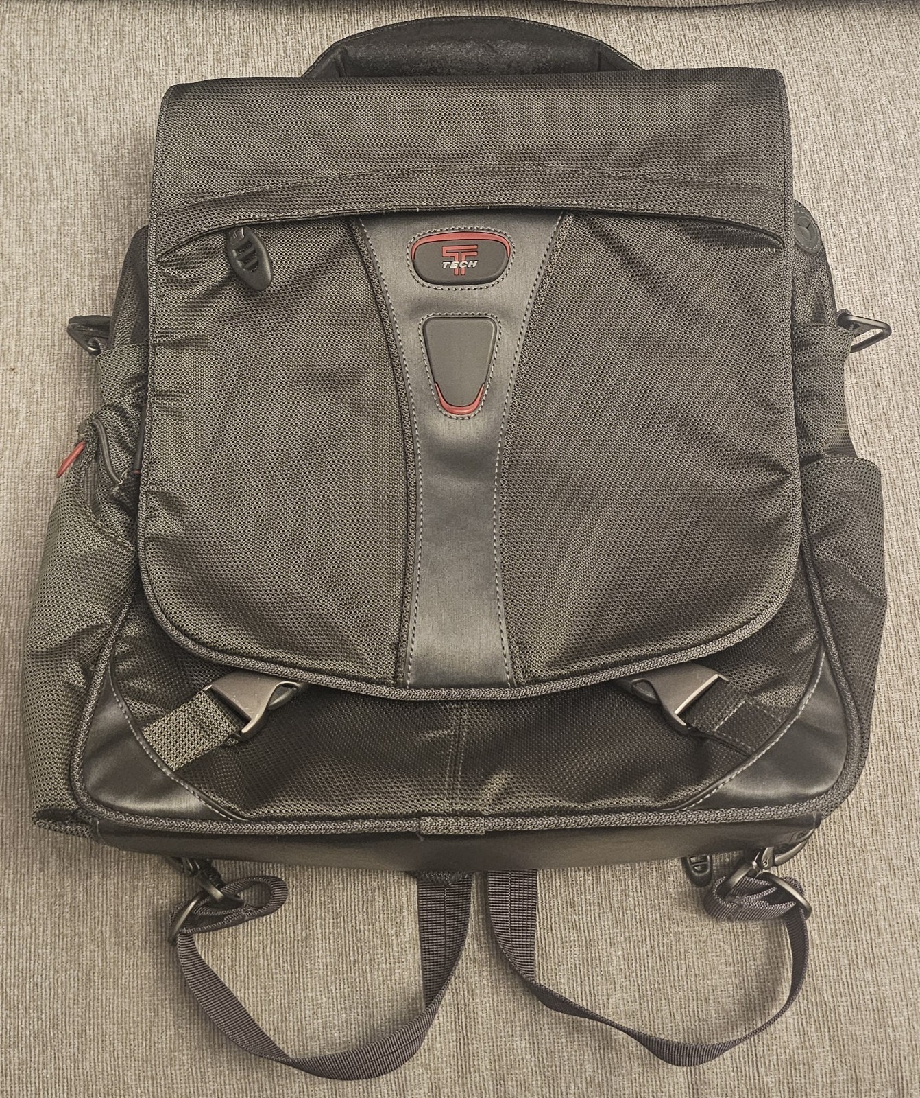 TUMI T Tech 15" Laptop Brief Messenger Backpack 5589GRH "No Shoulder Strap"
