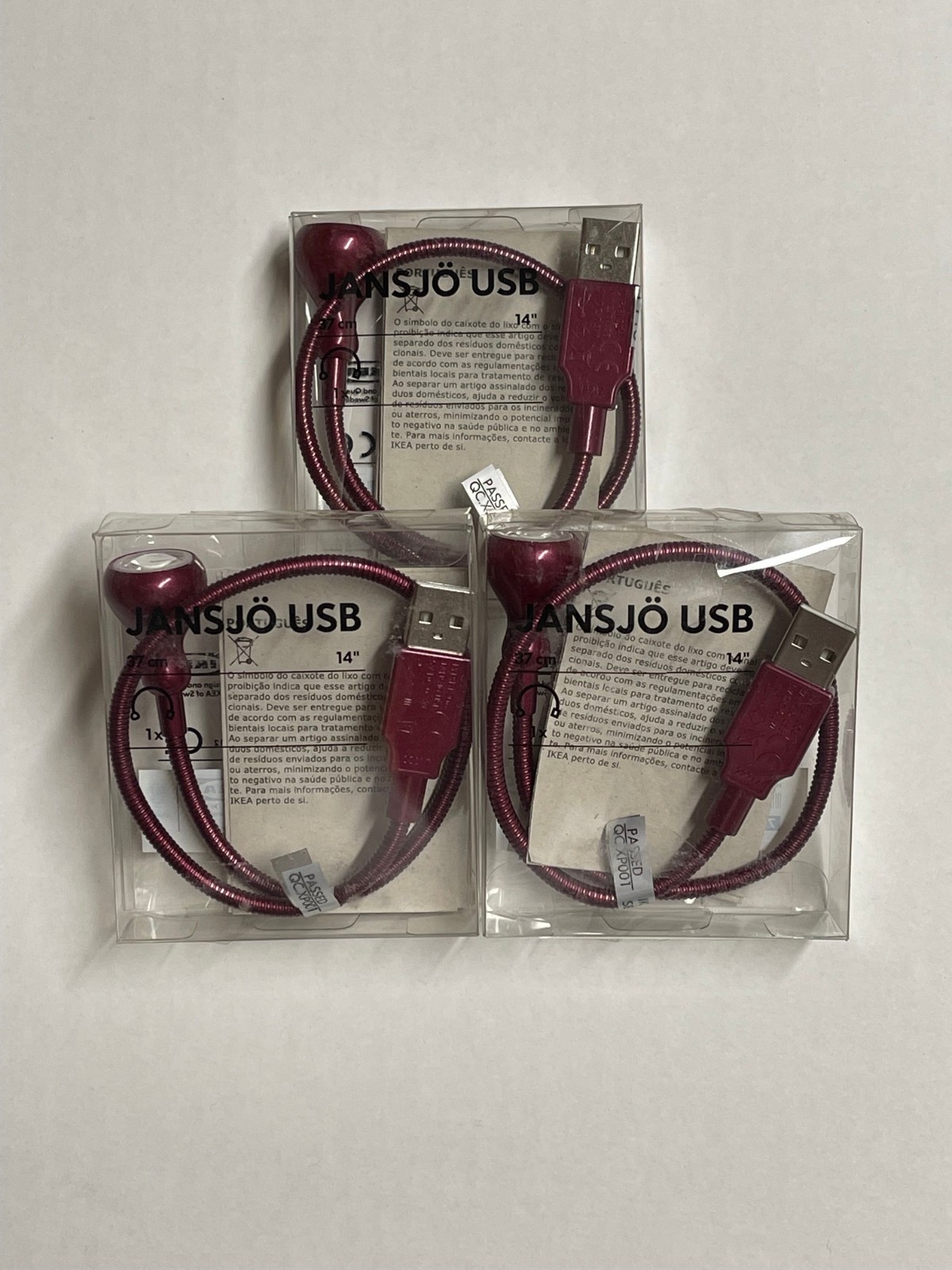 IKEA NEW JANSJÖ Burgundy Led USB For Laptop Or  Computer, 15''