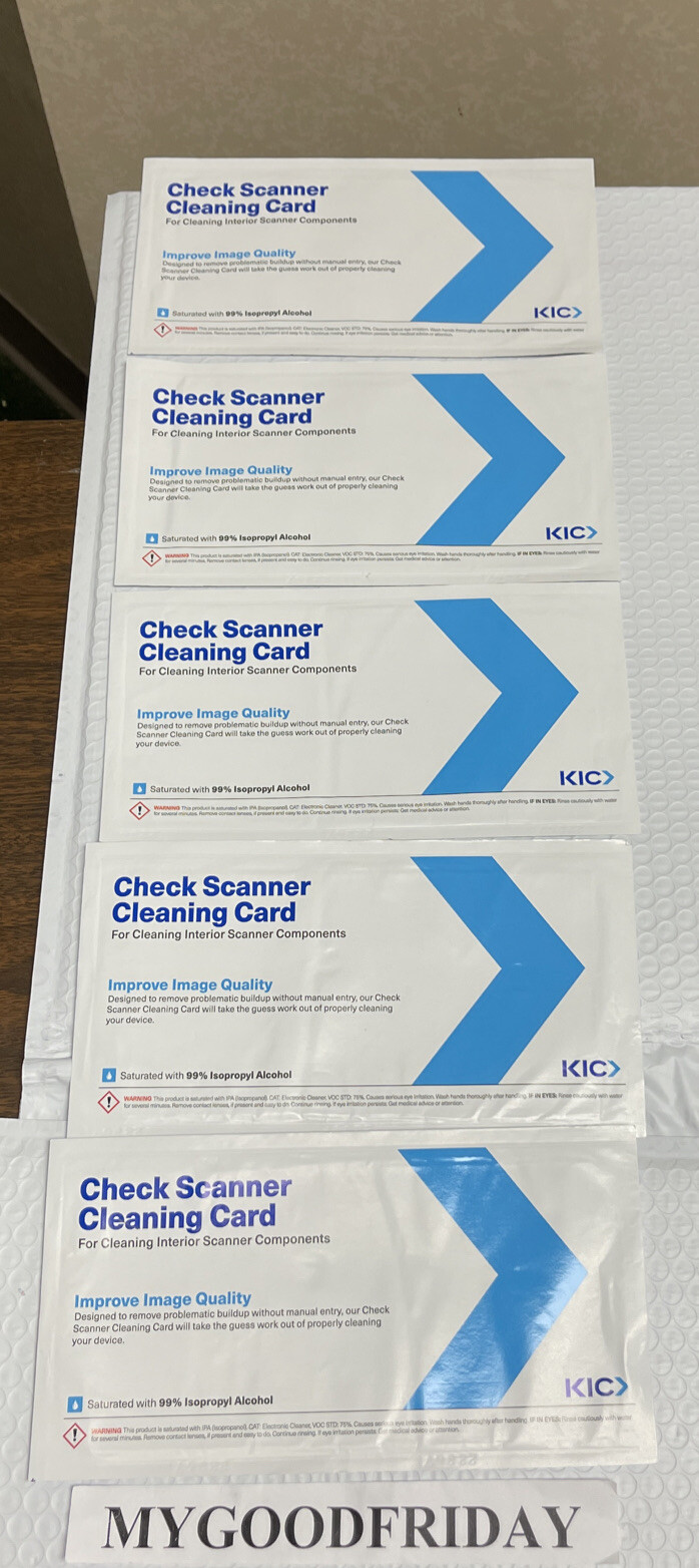 5 Pack CARD READER CLEANING CARD - FOR CLEANING CREDIT CARD MACHINES AND PINPADS