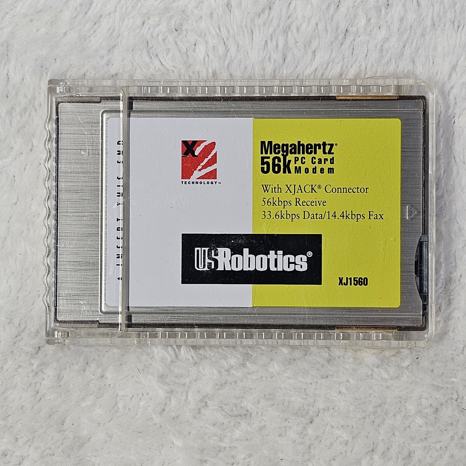 US Robotics Megahertz 56k PC Card Modem XJ1560 with xjack connector 