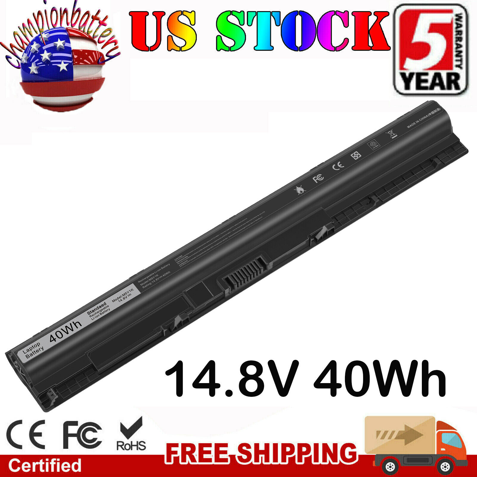 Laptop Battery For Dell Latitude 3460 3560 Inspiron 5758 5551 3551 5455 5458