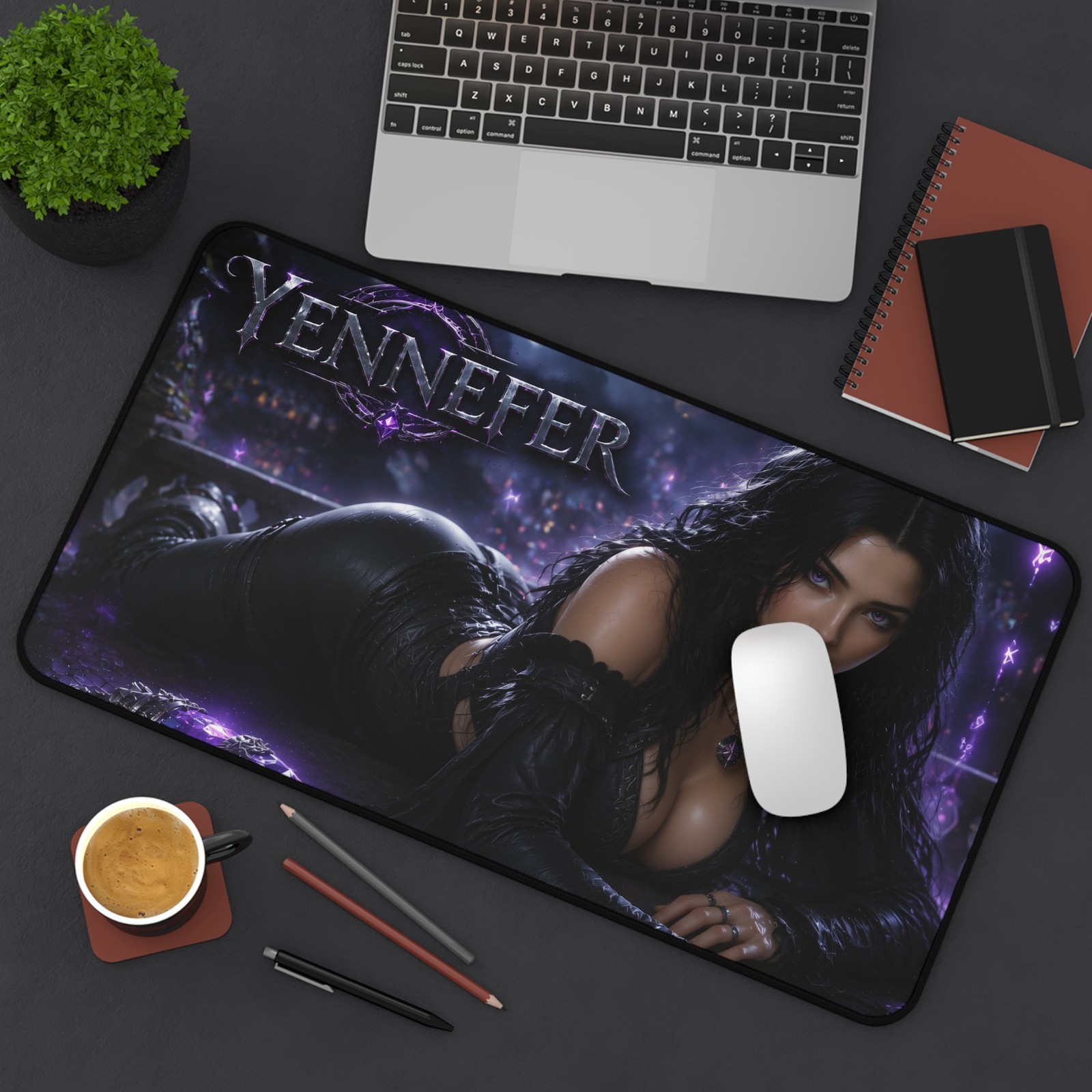 Yennefer Mouse Pad, Fantasy Gaming Desk Mat, XXL Keyboard Pad, Gift
