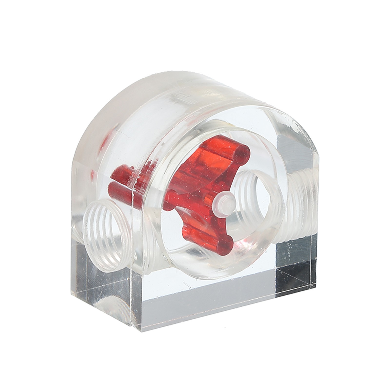 Flow Indicator Acrylic Water Cooling Monitoring Red Semicircle G1/4 Cool