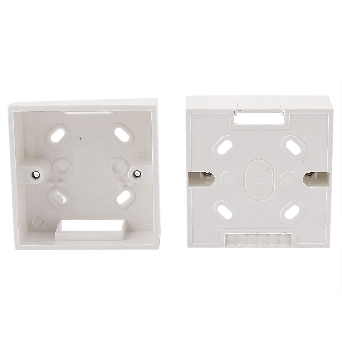 2pcs Surface Mount Pattress Back Box White 86mm x 86mm x34mm