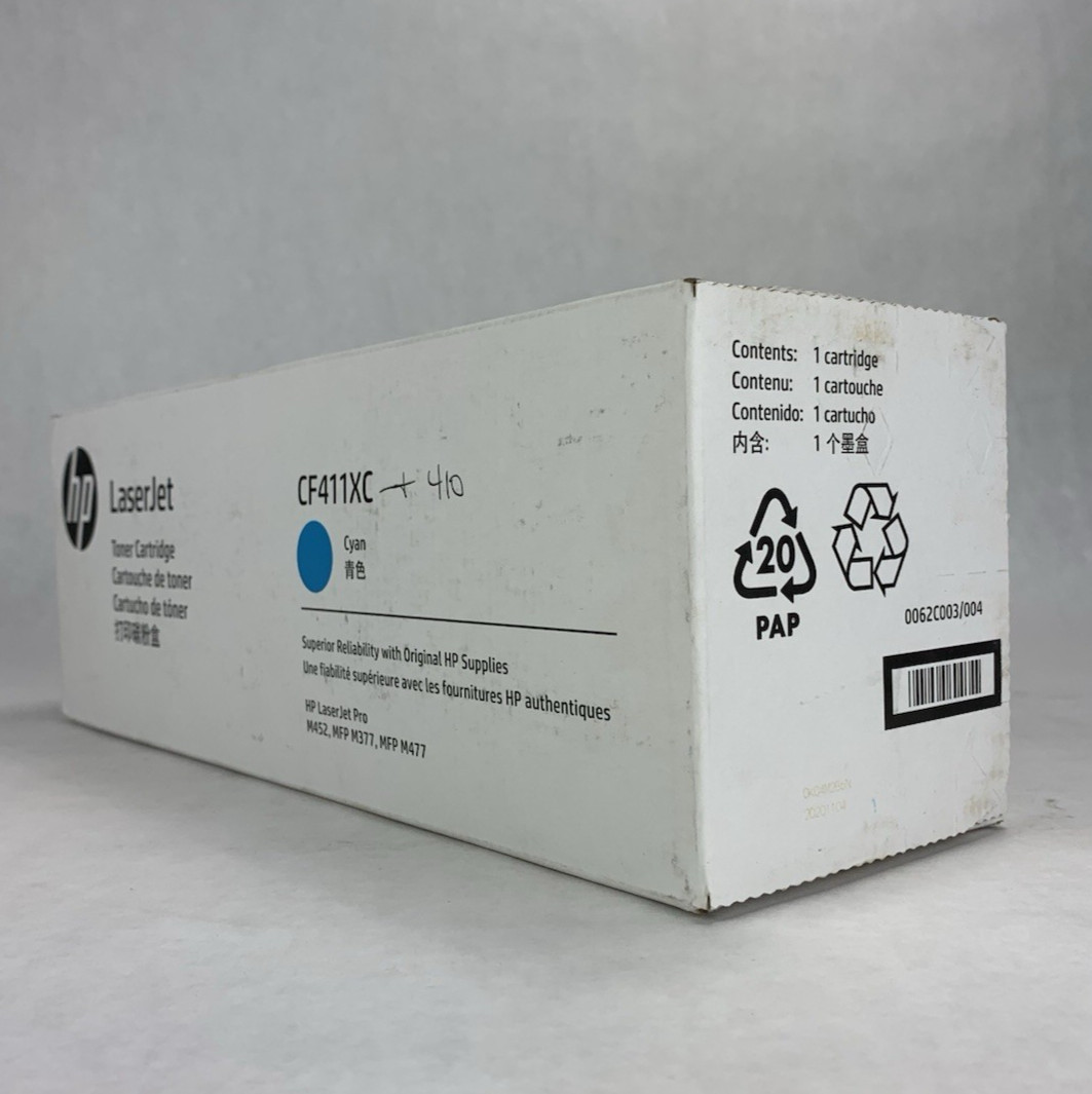 HP CF411XC CF411-00906 Cyan Toner Cartridge LaserJet Pro M452  EXP. 2020