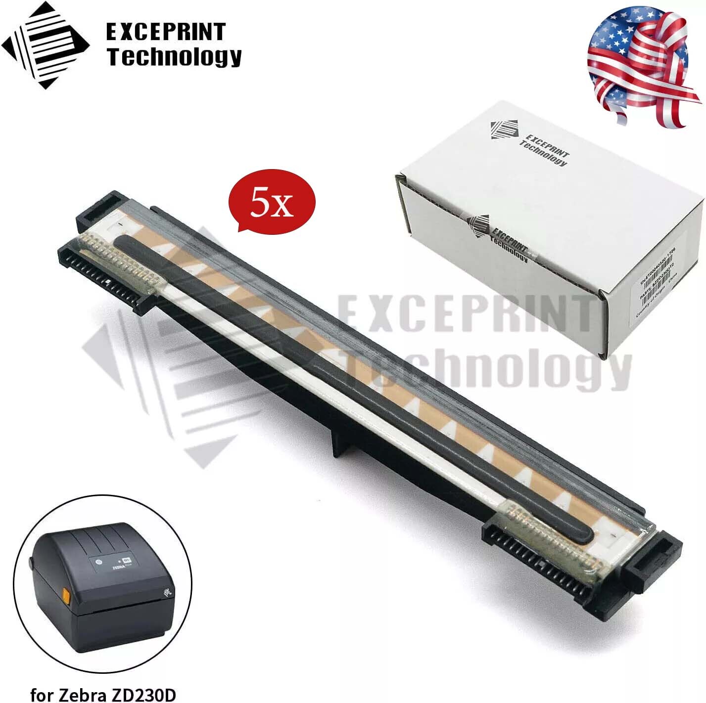 ✅ 5pcs Printhead for Zebra ZD230D ZD220D Label Printer 203dpi  P/N P1115689 US ✅