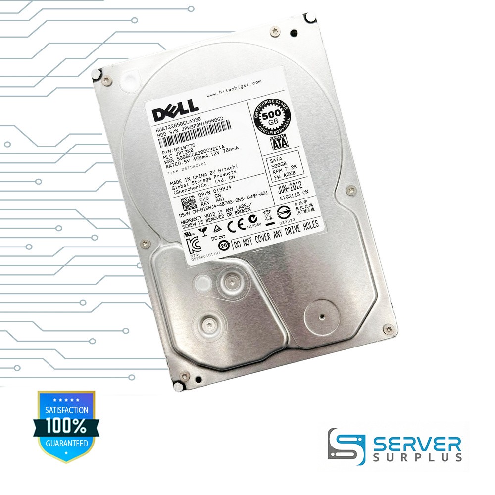 Hitachi HUA722050CLA330 500GB SATA 7200 RPM 3.5 in Enterprise HDD | 0F18775
