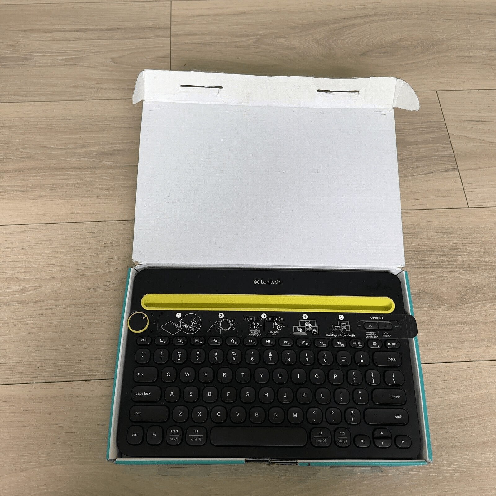 Logitech K480 Wireless Keyboard for WINDOWS iPad MAC Android PC Chrome Tablet