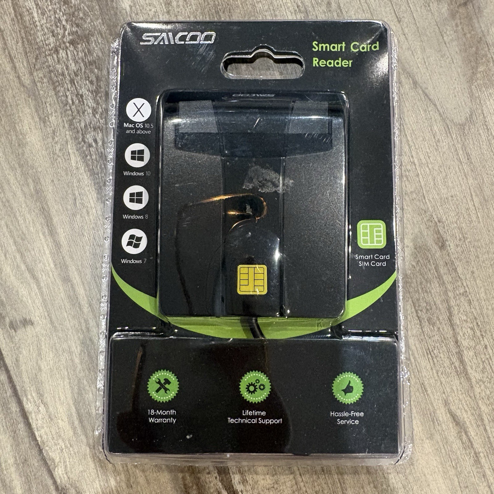Saicoo DOD USB Common Access (CAC) Smart Card Reader Mac/ Windows New