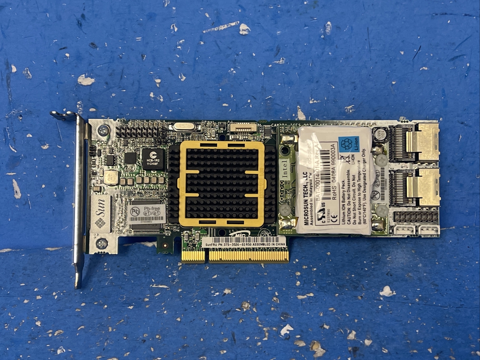 Sun 375-3536-02 SAS RAID Controller Card with Adaptec Battery with WARRNTY