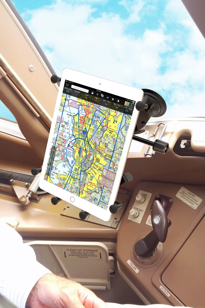 RAM X-Grip Dual Suction Cup Mount - iPad Air (All), iPad 1st-10th Gen., More