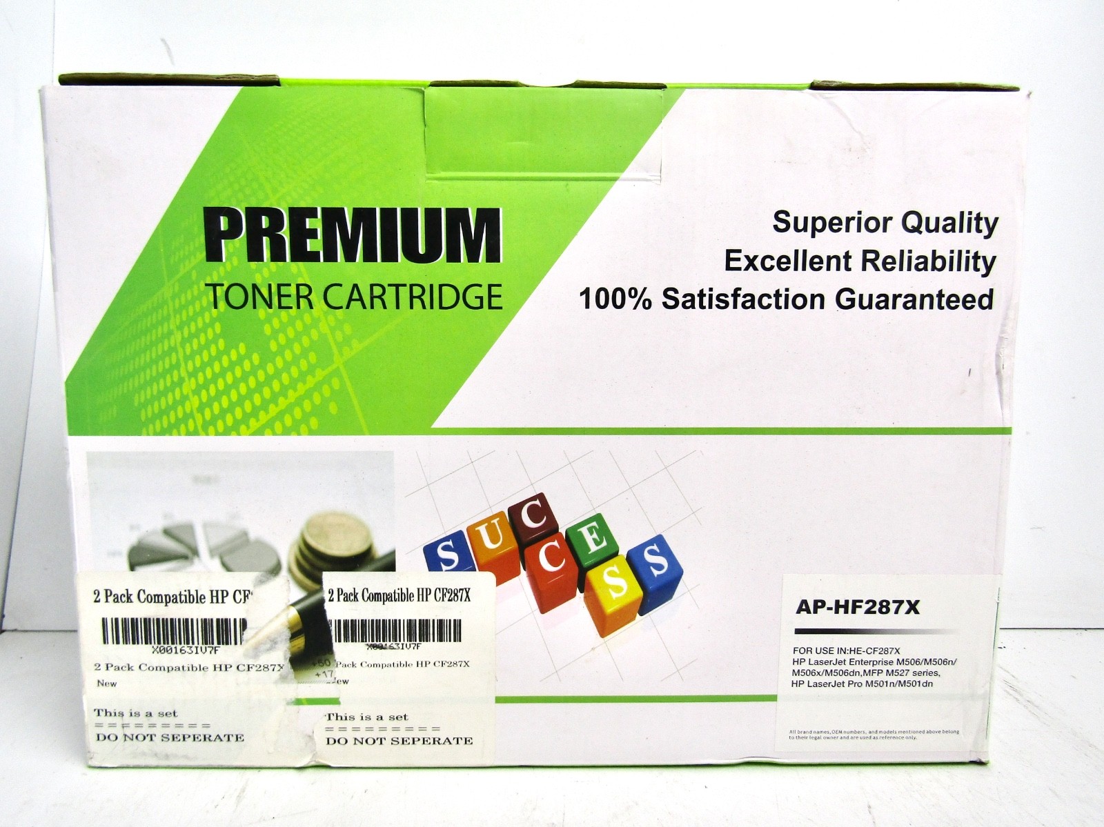 Premium Compatible HP 87X CF287X High Yield Black Toner Cartridge for LaserJet