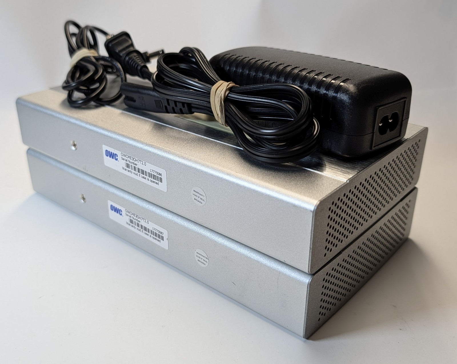 (2) Used OWC Mercury Elite Pro USB3/eSATA/Firewire 2TB External Hard Drives