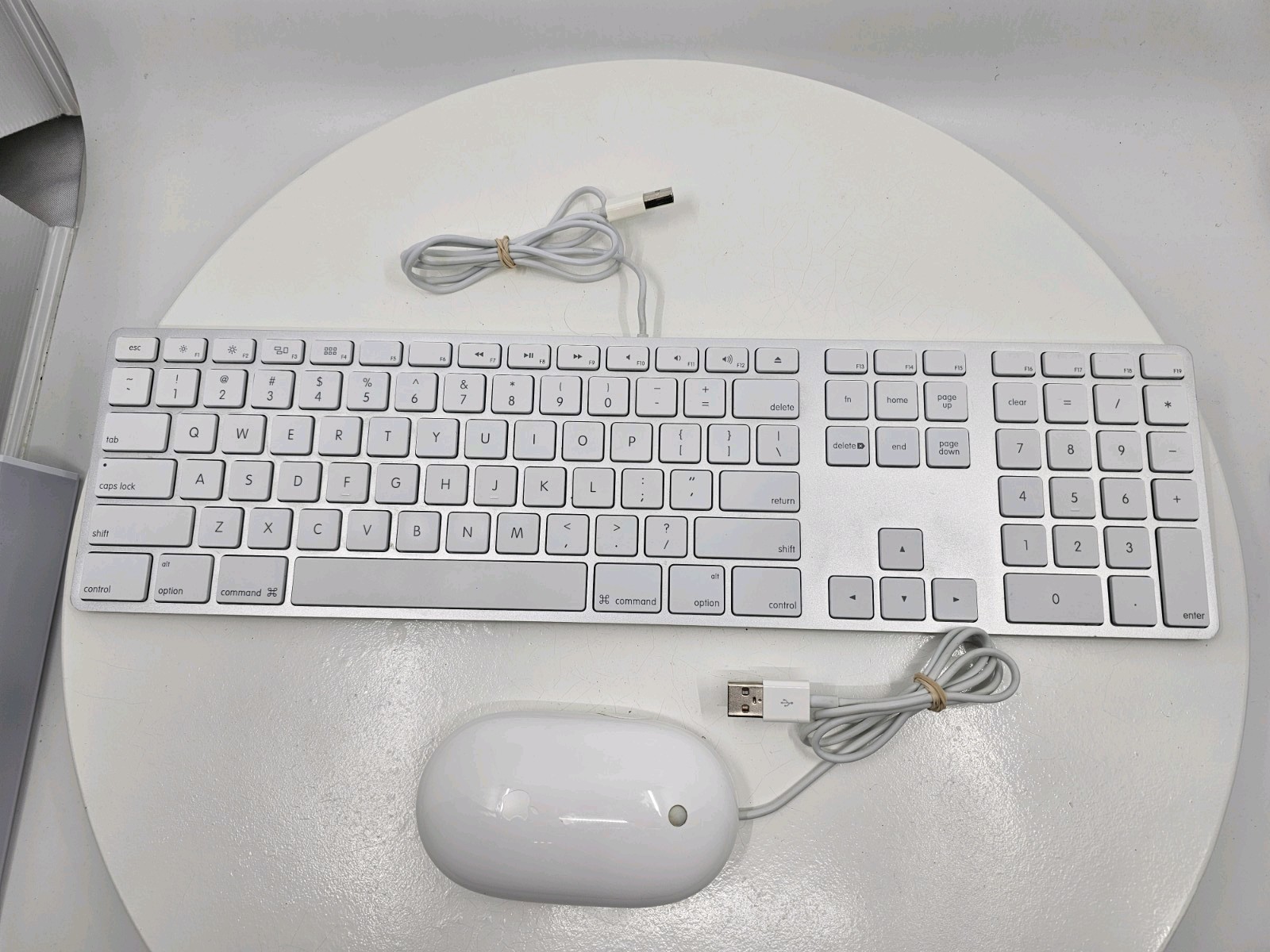 Apple White Aluminum USB Wired Keyboard A1243 Mighty Mouse A1152 iMAC Free 🚢📦 